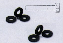 Guarnizioni per raccordi 3/4 carico lavatrice, in gomma nera normale mm.2